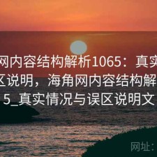 海角网内容结构解析1065：真实情况与误区说明，海角网内容结构解析1065_真实情况与误区说明文