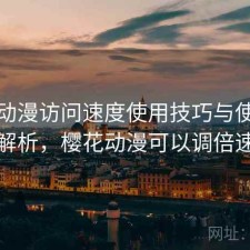 樱花动漫访问速度使用技巧与使用技巧解析，樱花动漫可以调倍速吗