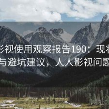 人人影视使用观察报告190：现状分析与避坑建议，人人影视问题
