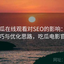 17吃瓜在线观看对SEO的影响：使用技巧与优化思路，吃瓜电影官网