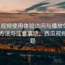 西瓜视频使用体验访问与播放体验：优化方法与注意事项，西瓜视频的问题