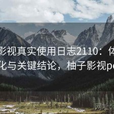 柚子影视真实使用日志2110：体验变化与关键结论，柚子影视pc