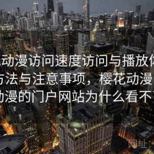 樱花动漫访问速度访问与播放体验：优化方法与注意事项，樱花动漫 - 专注动漫的门户网站为什么看不了