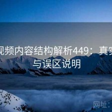 芭乐视频内容结构解析449：真实情况与误区说明