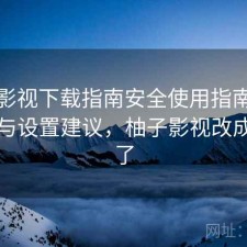 柚子影视下载指南安全使用指南：怎么选与设置建议，柚子影视改成什么了