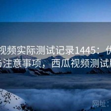 西瓜视频实际测试记录1445：优缺点与注意事项，西瓜视频测试版
