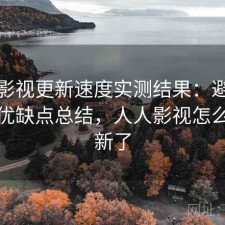 人人影视更新速度实测结果：避坑指南与优缺点总结，人人影视怎么不更新了