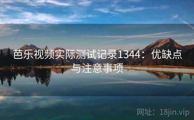 芭乐视频实际测试记录1344：优缺点与注意事项  第2张