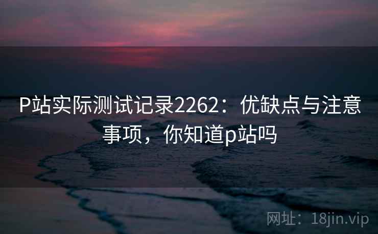 P站实际测试记录2262：优缺点与注意事项，你知道p站吗  第1张