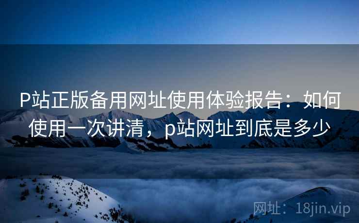 P站正版备用网址使用体验报告：如何使用一次讲清，p站网址到底是多少  第1张