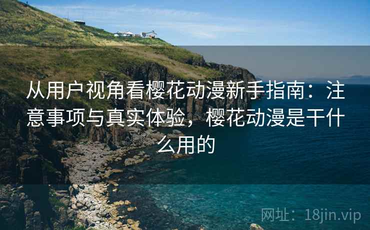 从用户视角看樱花动漫新手指南：注意事项与真实体验，樱花动漫是干什么用的  第1张