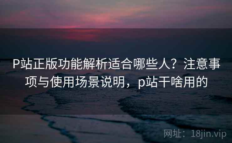 P站正版功能解析适合哪些人？注意事项与使用场景说明，p站干啥用的  第2张