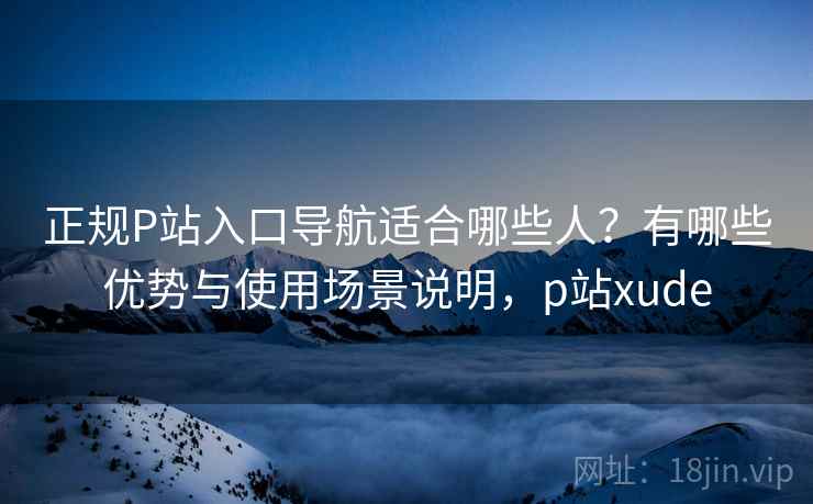 正规P站入口导航适合哪些人？有哪些优势与使用场景说明，p站xude  第2张
