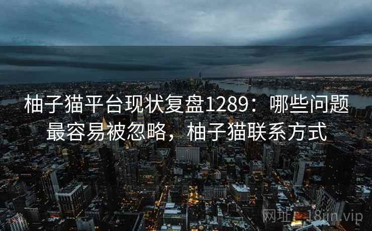 柚子猫平台现状复盘1289：哪些问题最容易被忽略，柚子猫联系方式  第1张