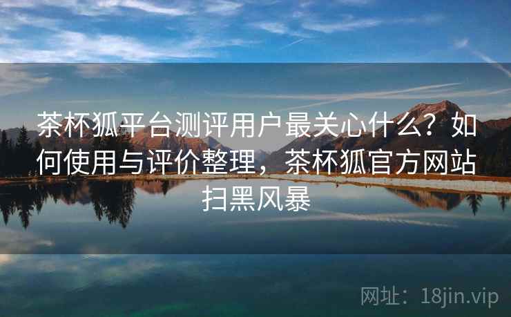 茶杯狐平台测评用户最关心什么？如何使用与评价整理，茶杯狐官方网站扫黑风暴  第1张