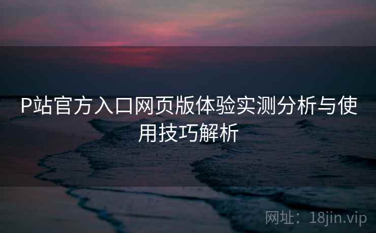 P站官方入口网页版体验实测分析与使用技巧解析  第2张