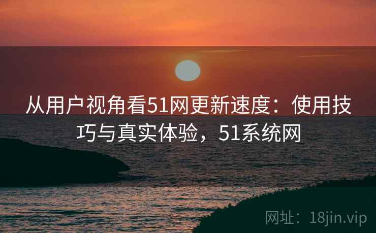 从用户视角看51网更新速度：使用技巧与真实体验，51系统网  第2张