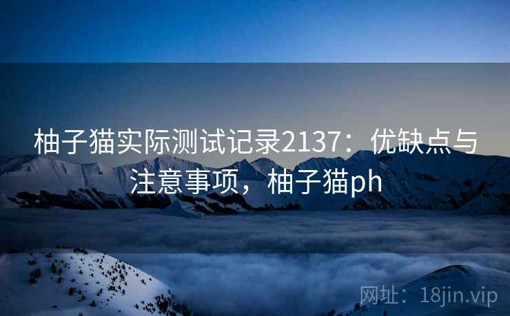 柚子猫实际测试记录2137：优缺点与注意事项，柚子猫ph  第1张