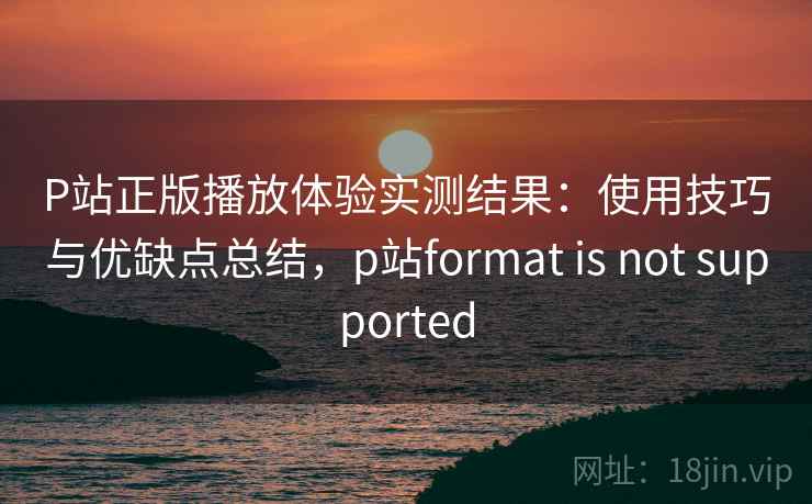 P站正版播放体验实测结果：使用技巧与优缺点总结，p站format is not supported  第1张