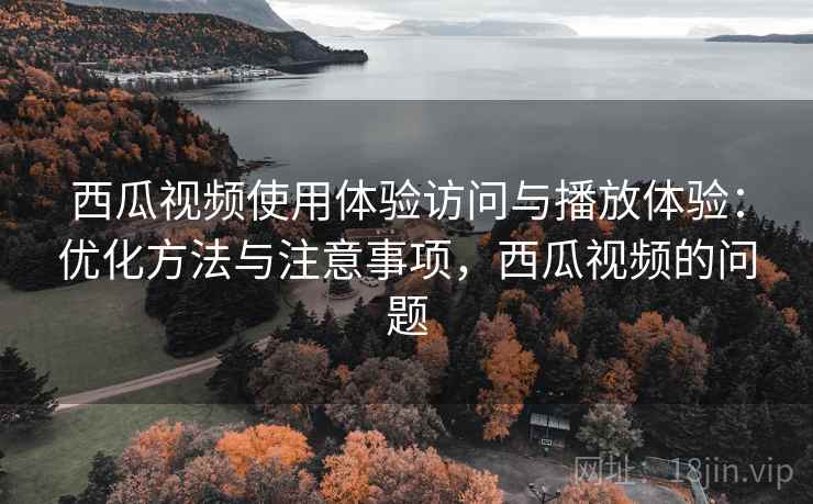 西瓜视频使用体验访问与播放体验：优化方法与注意事项，西瓜视频的问题  第2张