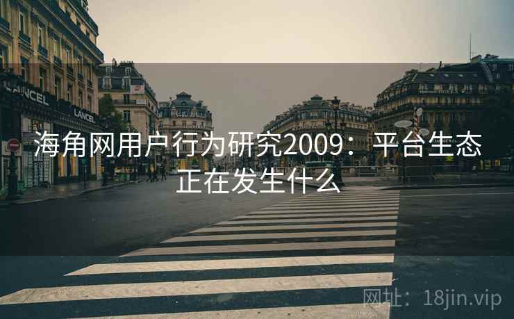 海角网用户行为研究2009:平台生态正在发生什么 第2张 海角网用户行为研究2009:平台生态正在发生什么 第2张